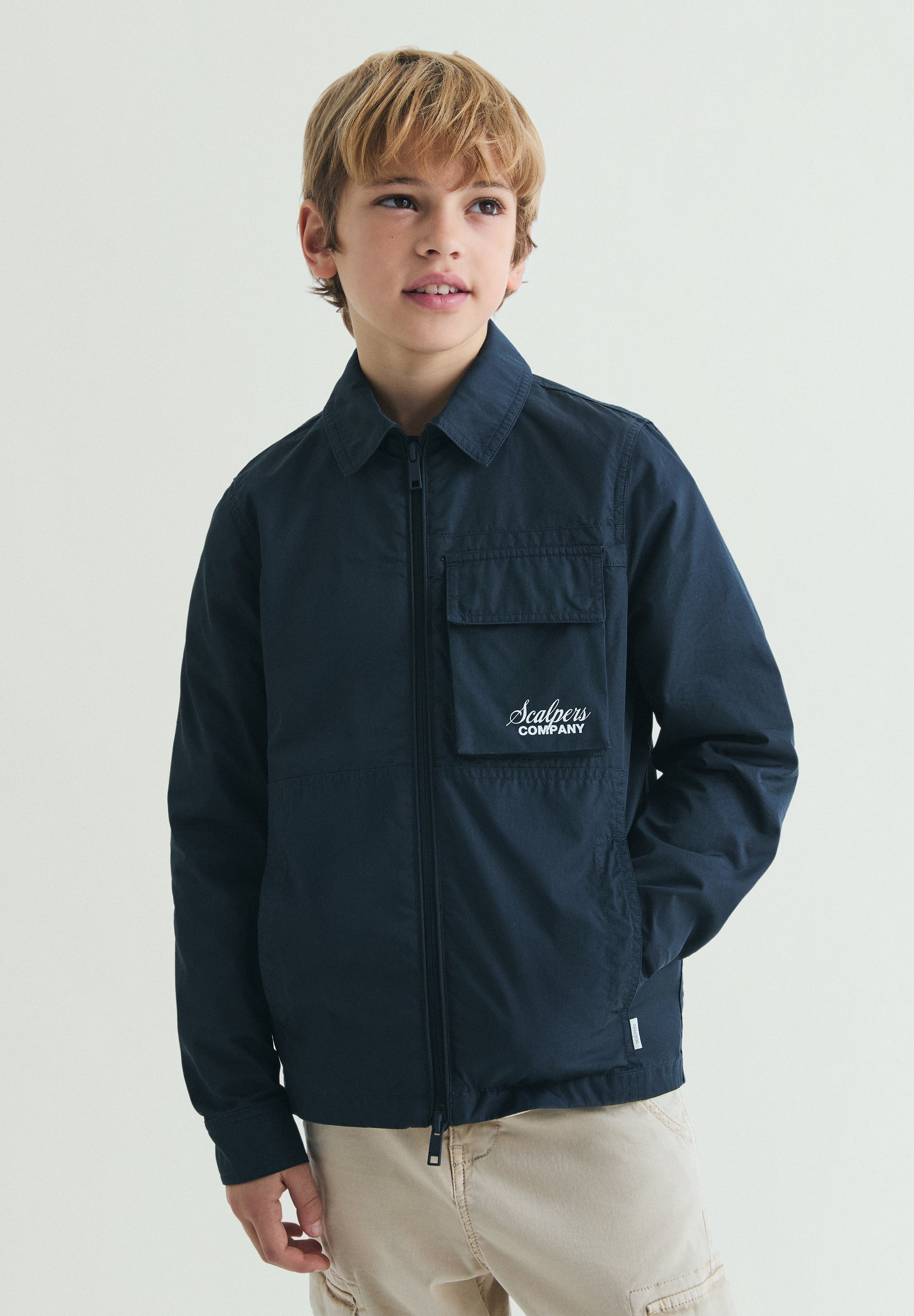 CARDIGAN NAVY COM BOLSO
