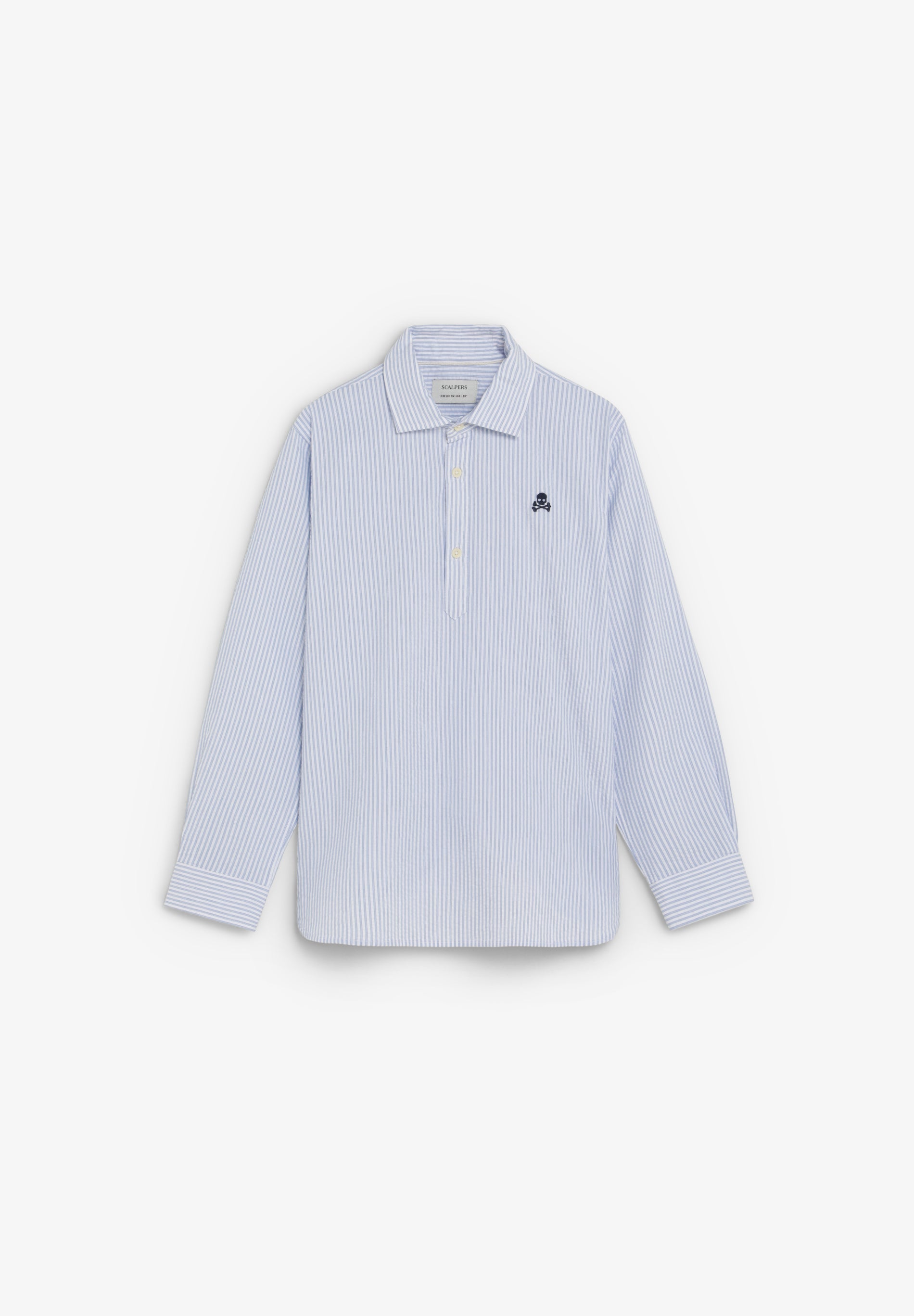 T-SHIRT ÀS RISCAS COM SKULL