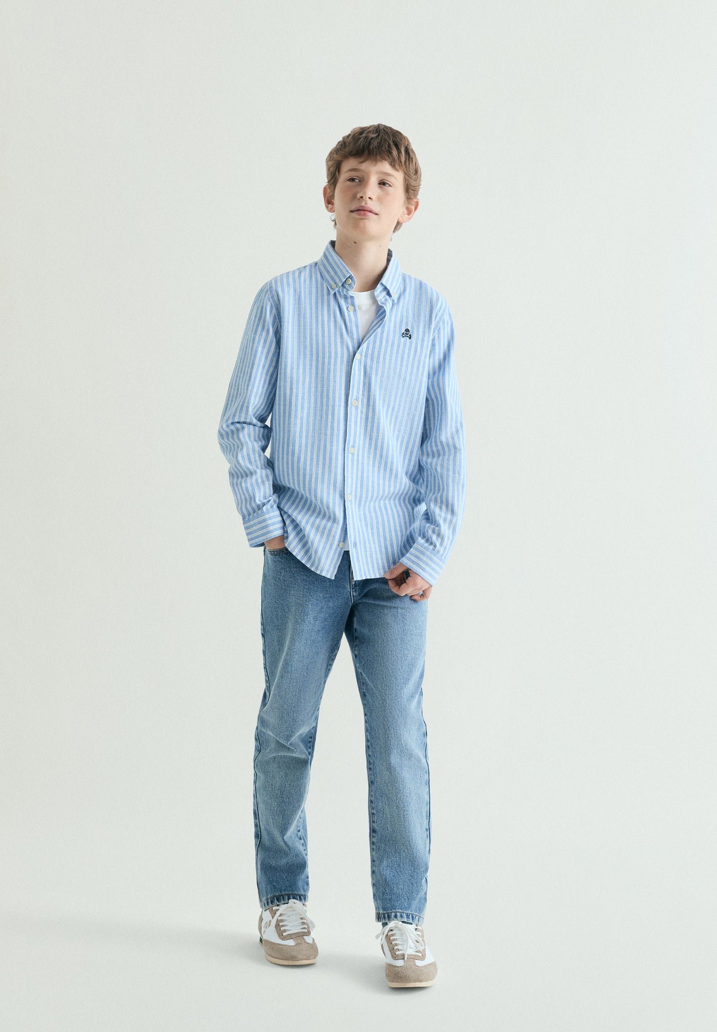 CAMISA ÀS RISCAS REGULAR FIT