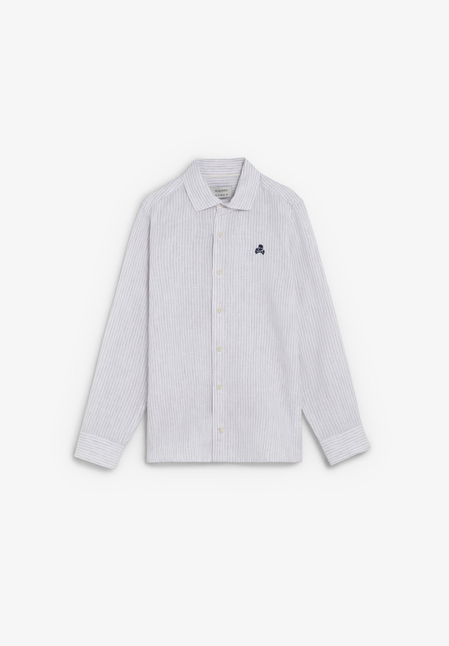 CAMISA DE LINHO ÀS RISCAS