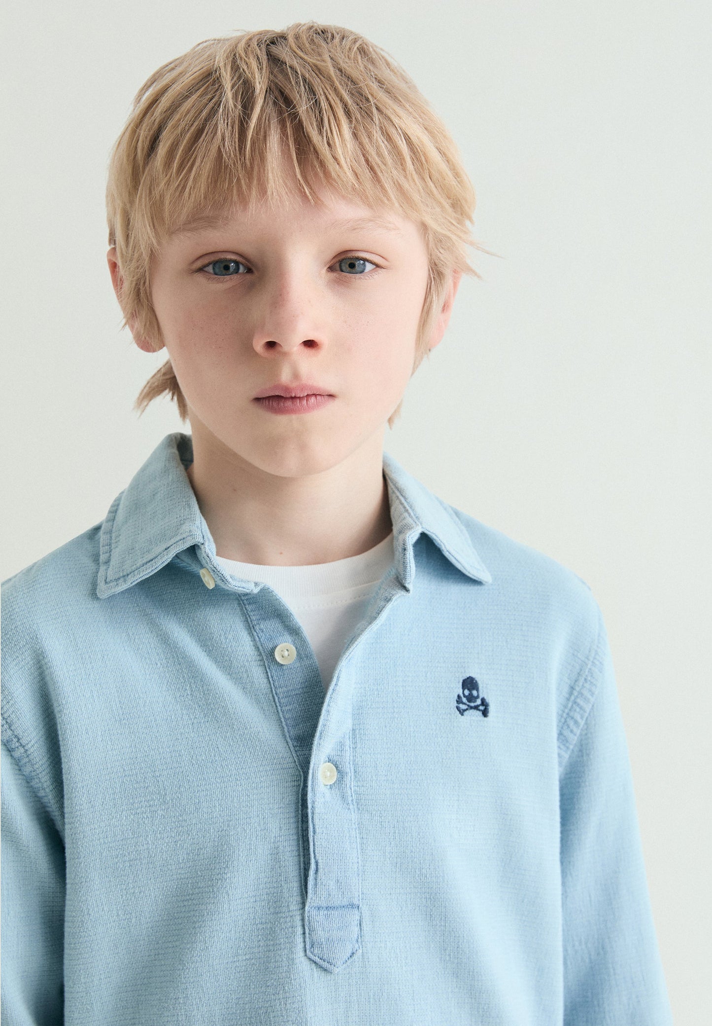 T-SHIRT DENIM DE MANGA COMPRIDA