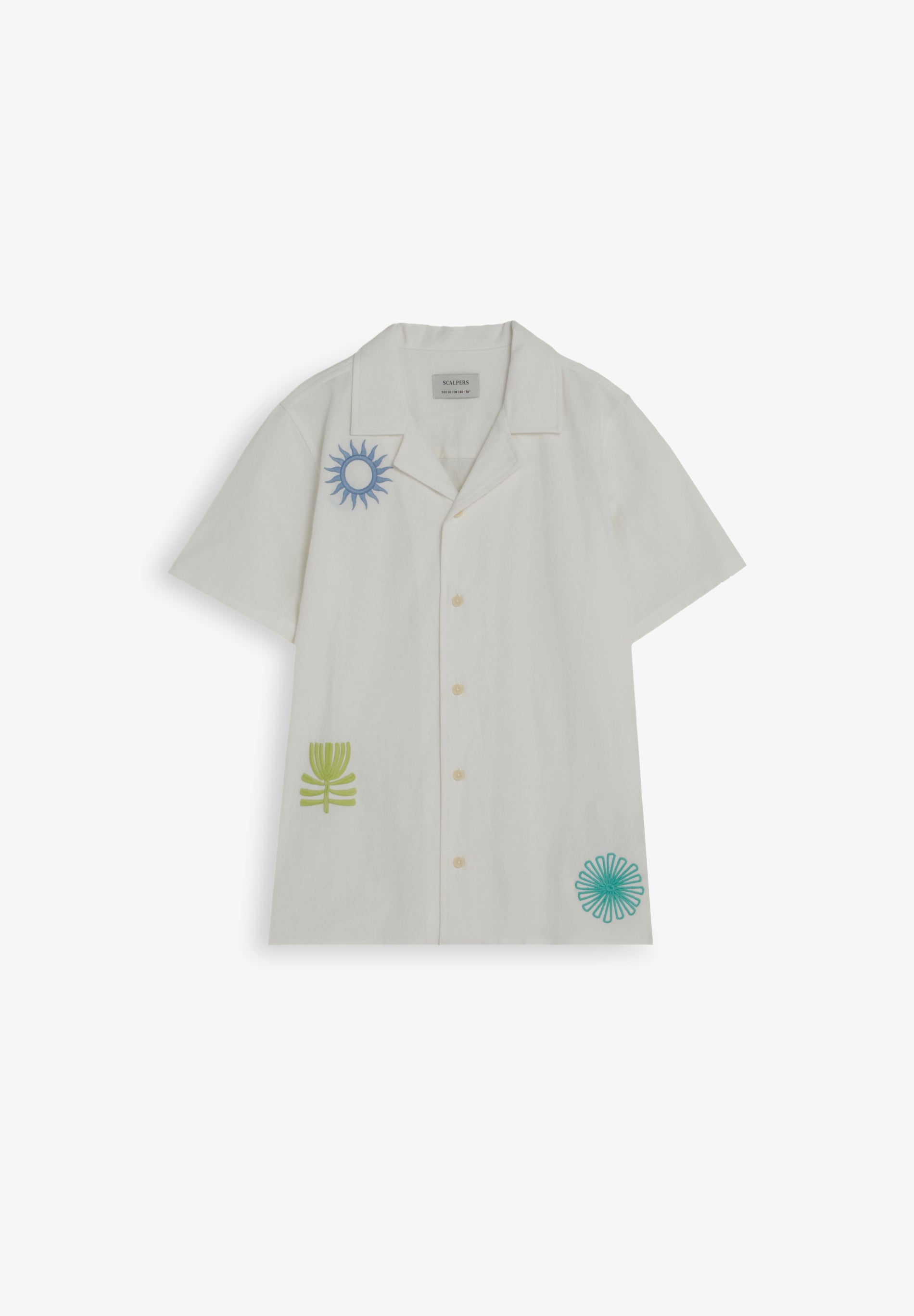 CAMISA DE MANGA CURTA COM BORDADOS