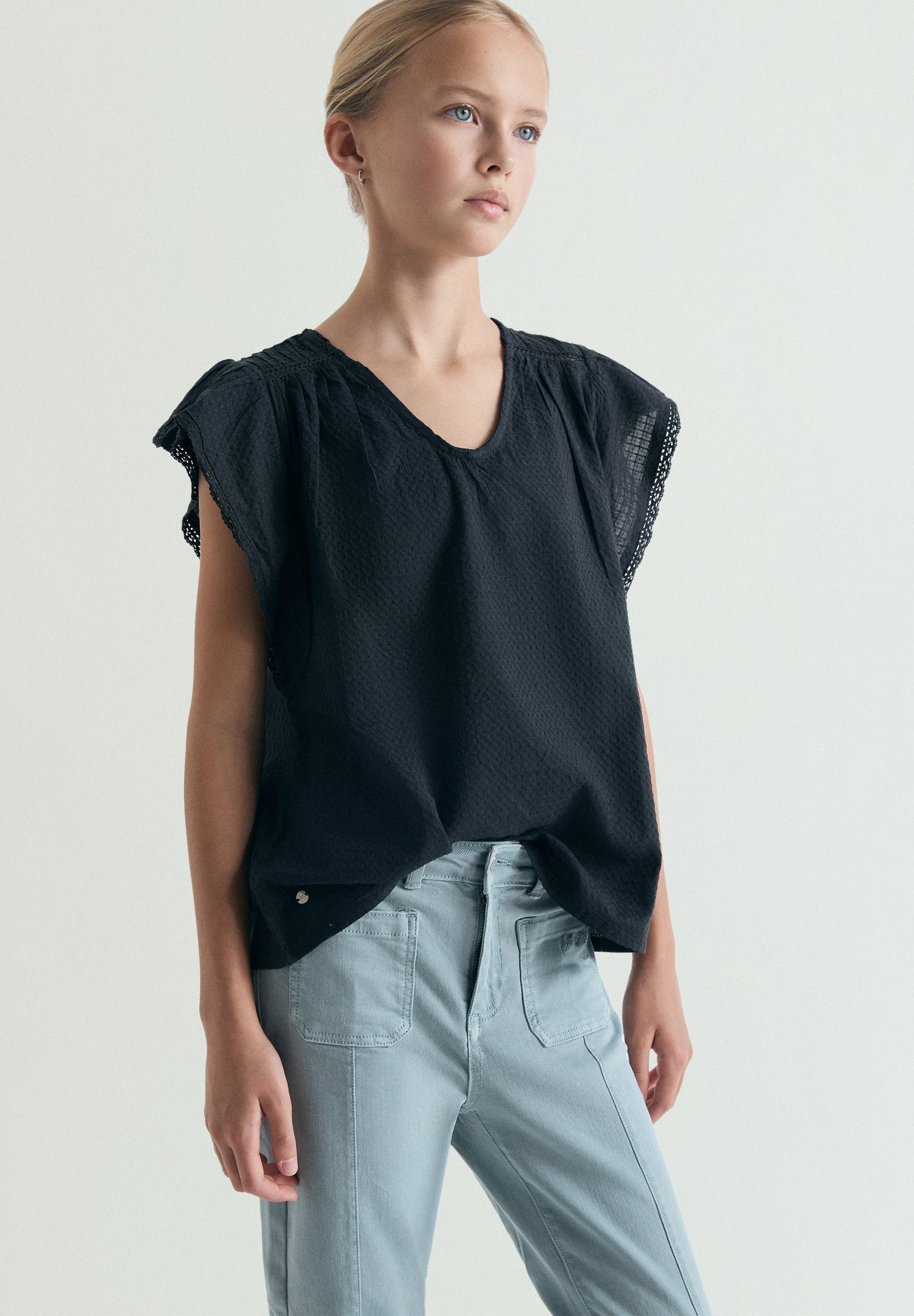 BLUSA DE MANGA CAVA