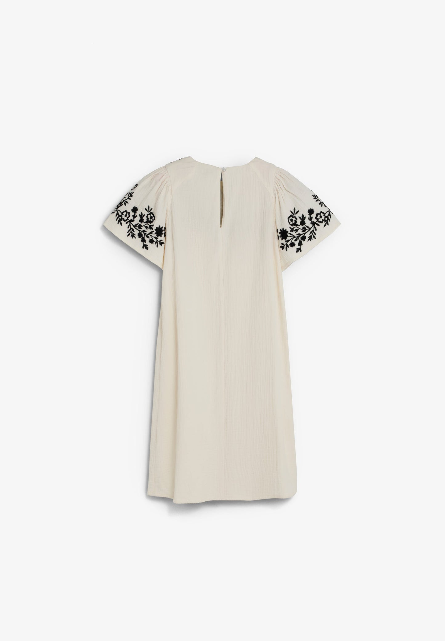 VESTIDO BORDADO EM CONTRASTE