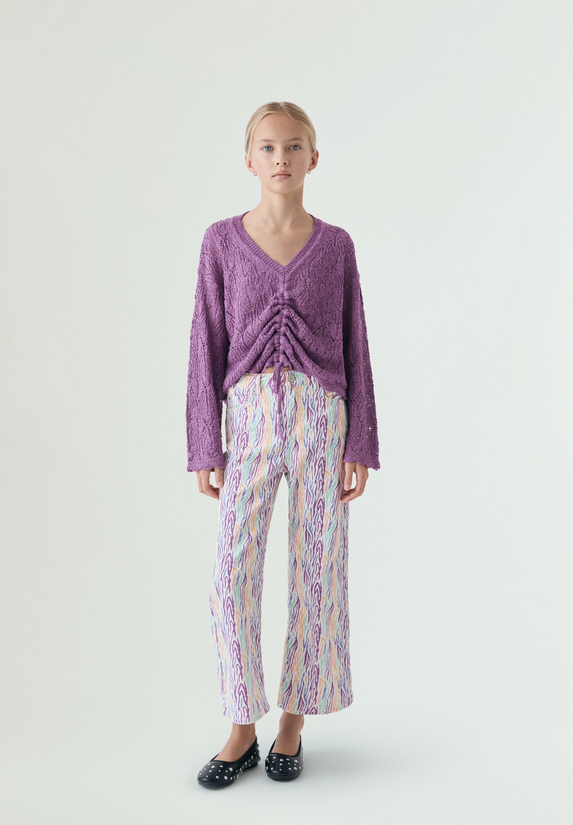 CALÇAS WIDE LEG MULTICOLOR