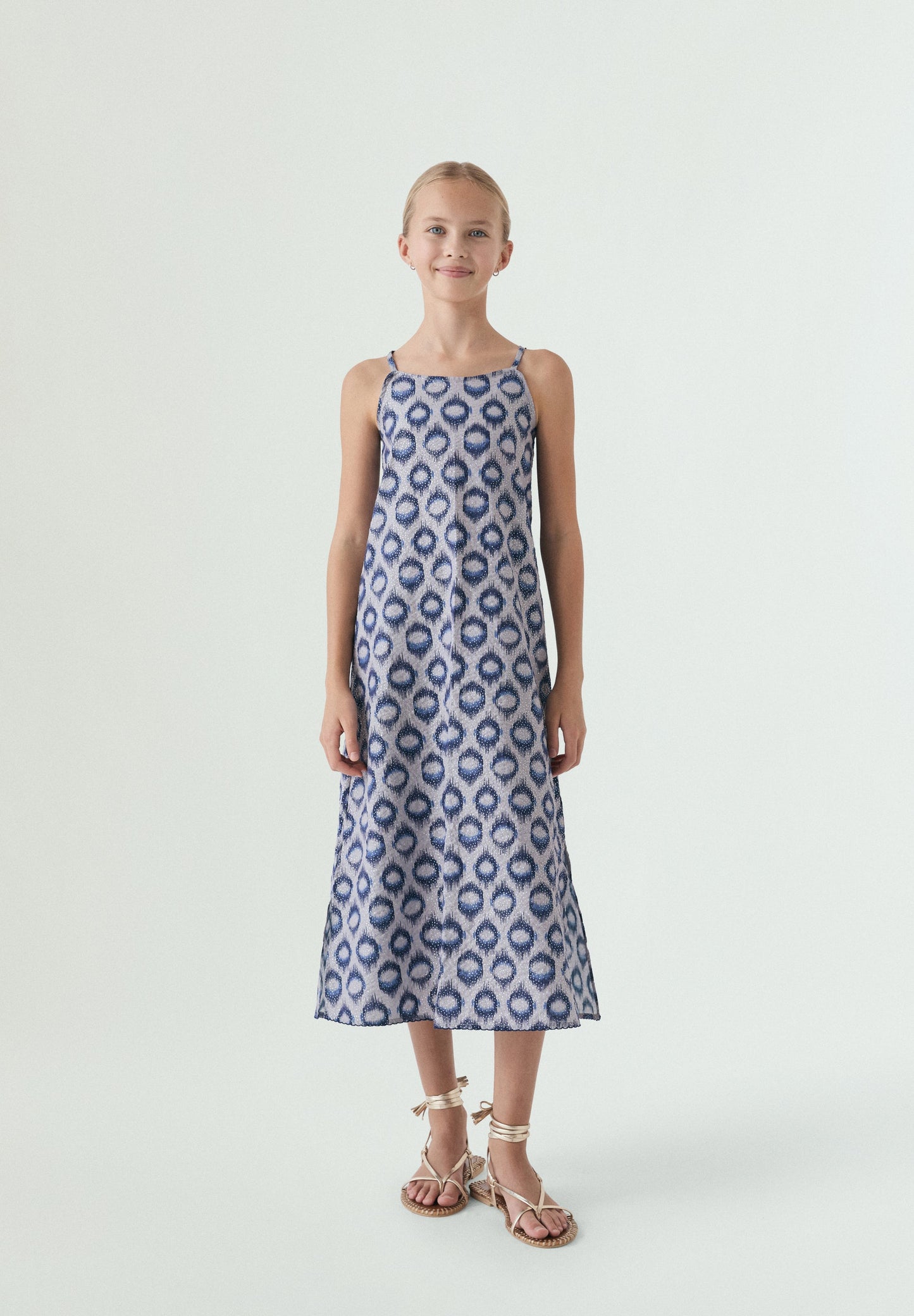 VESTIDO MIDI COM PADRÃO
