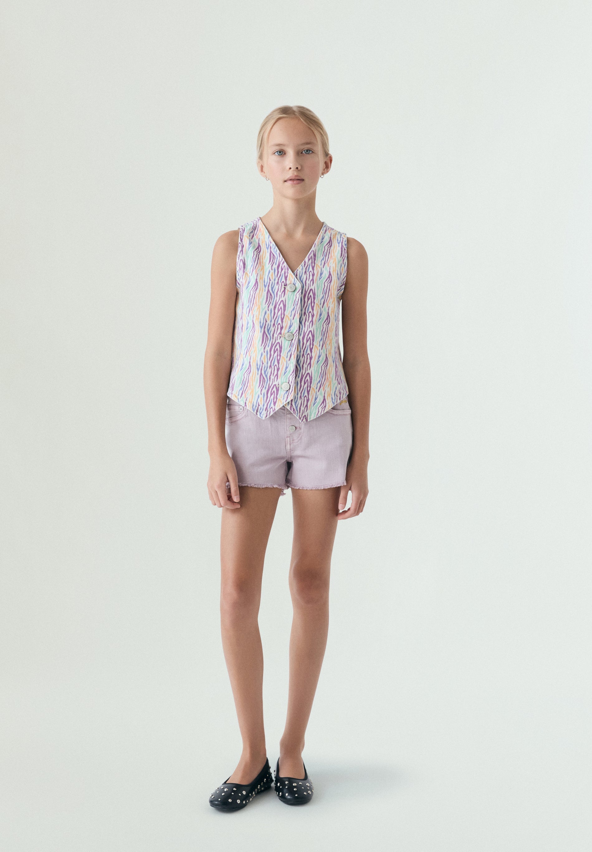 CALÇÕES DENIM EFEITO DESBOTADO