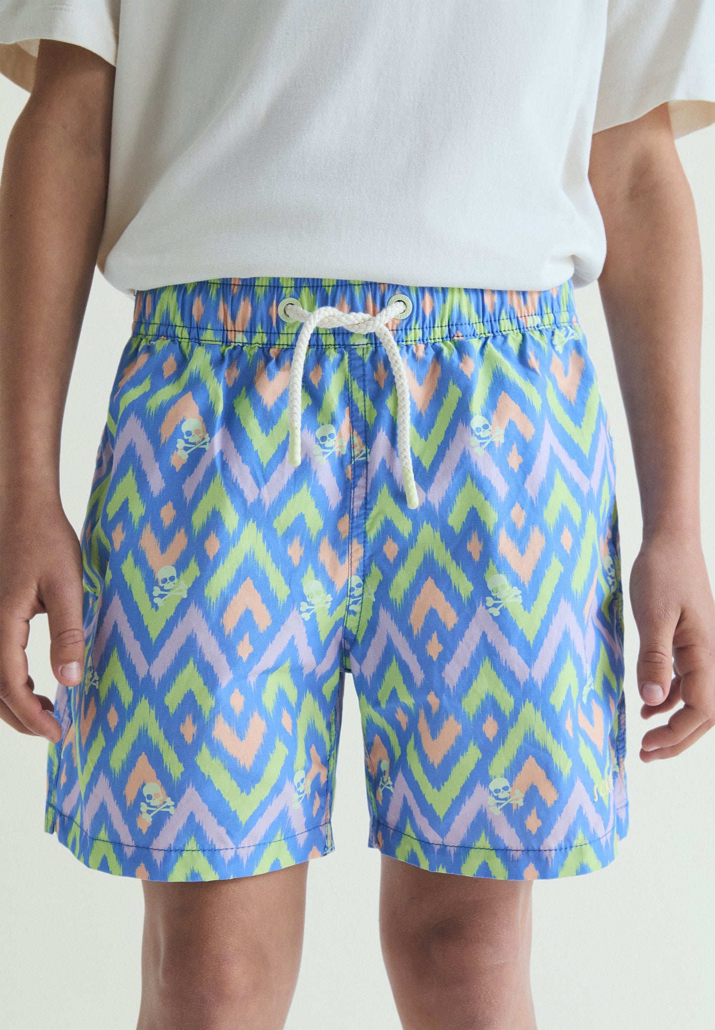 CALÇÕES DE BANHO COM ESTAMPADO DE IKAT