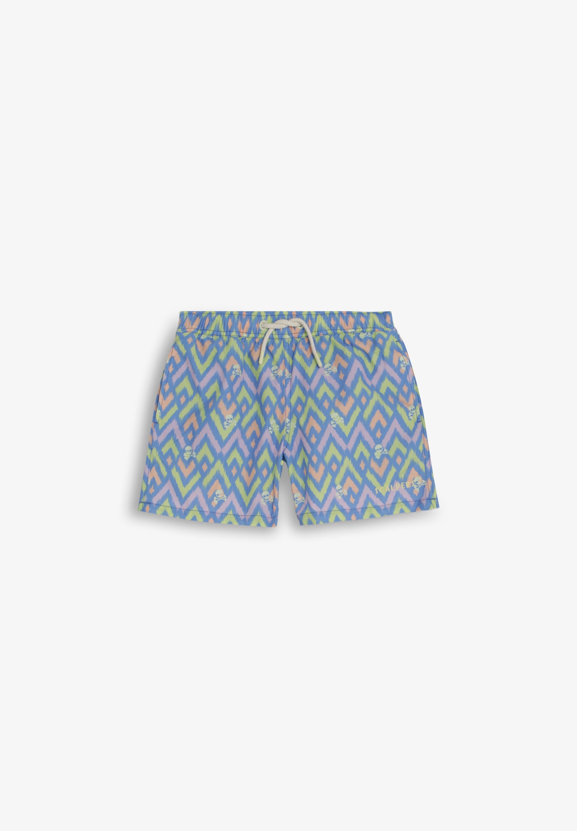 CALÇÕES DE BANHO COM ESTAMPADO DE IKAT