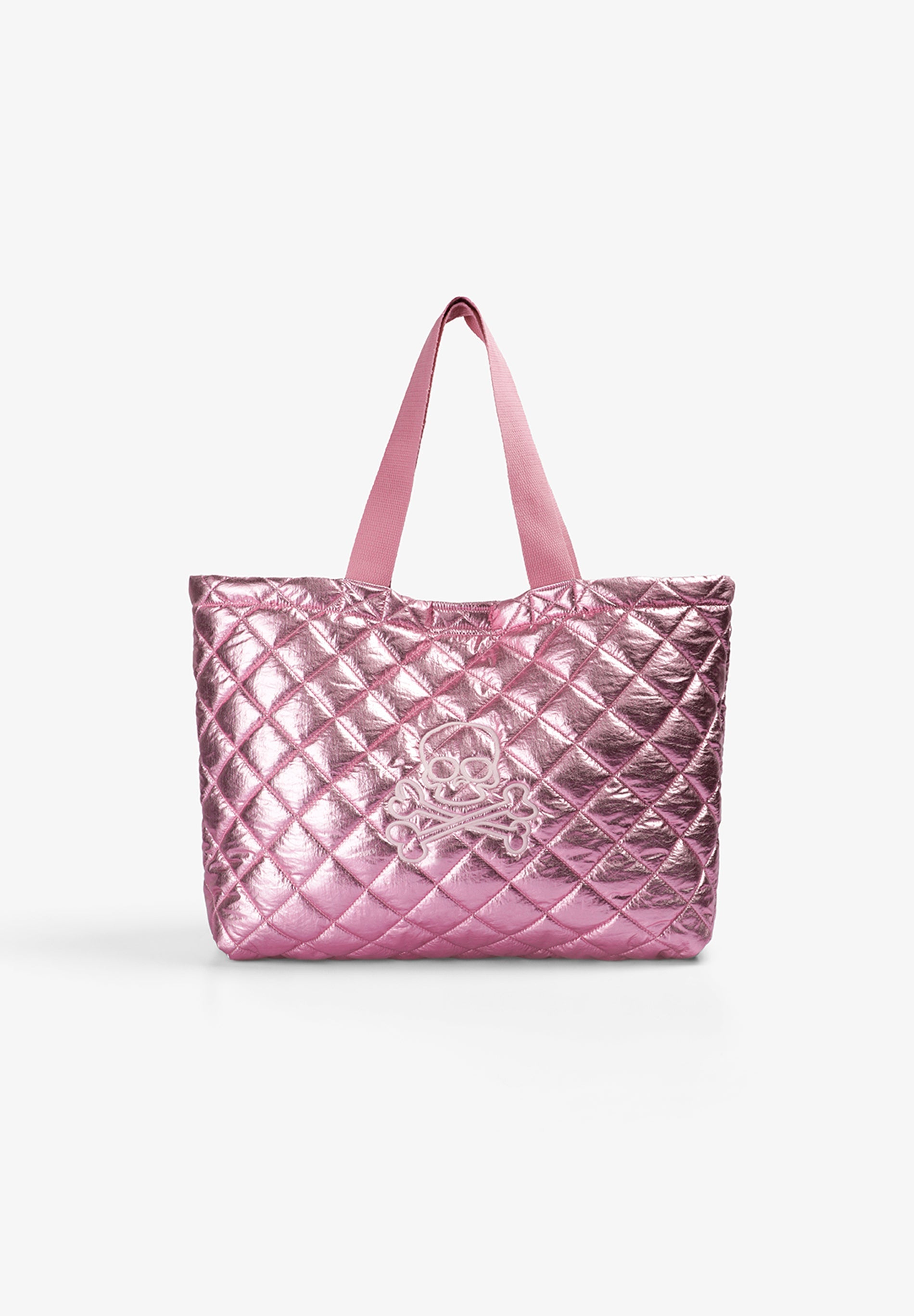 BOLSA ACOLCHOADA COM ACABAMENTO METALIZADO