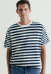T-SHIRT ÀS RISCAS COM CONTRASTE