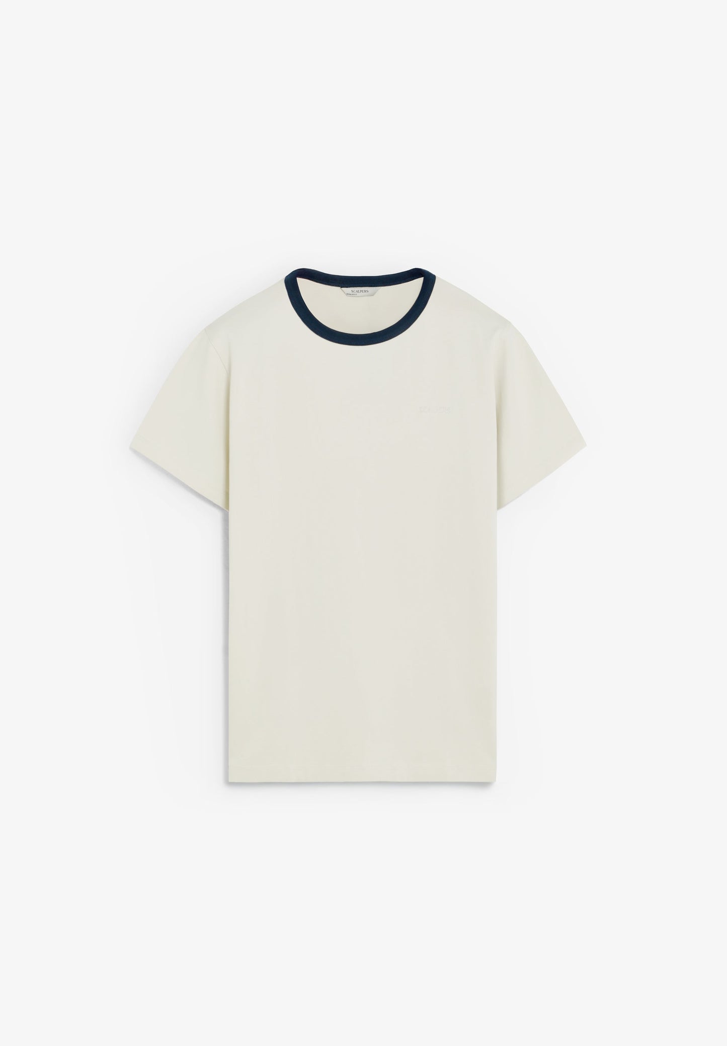 T-SHIRT COM GOLA EM CONTRASTE