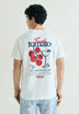 T-SHIRT COM ESTAMPADO EM CONTRASTE