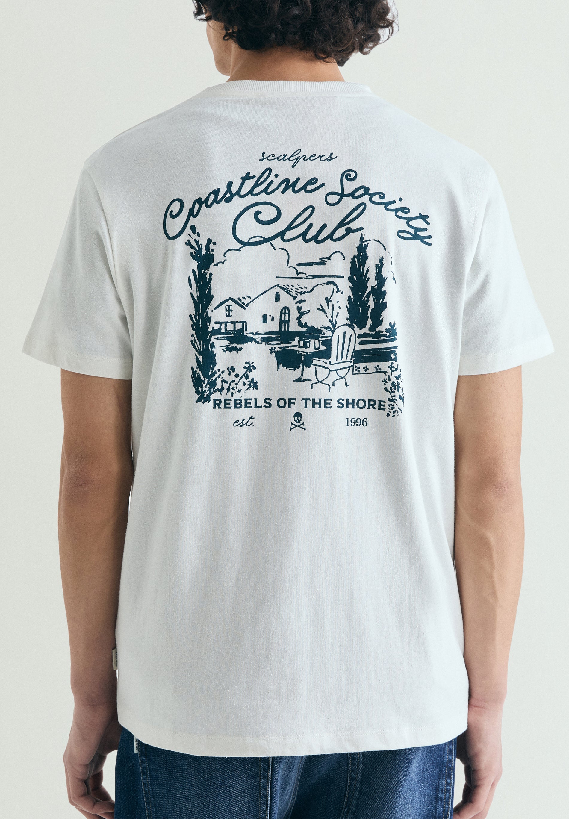 T-SHIRT COM PADRÃO EM CONTRASTE