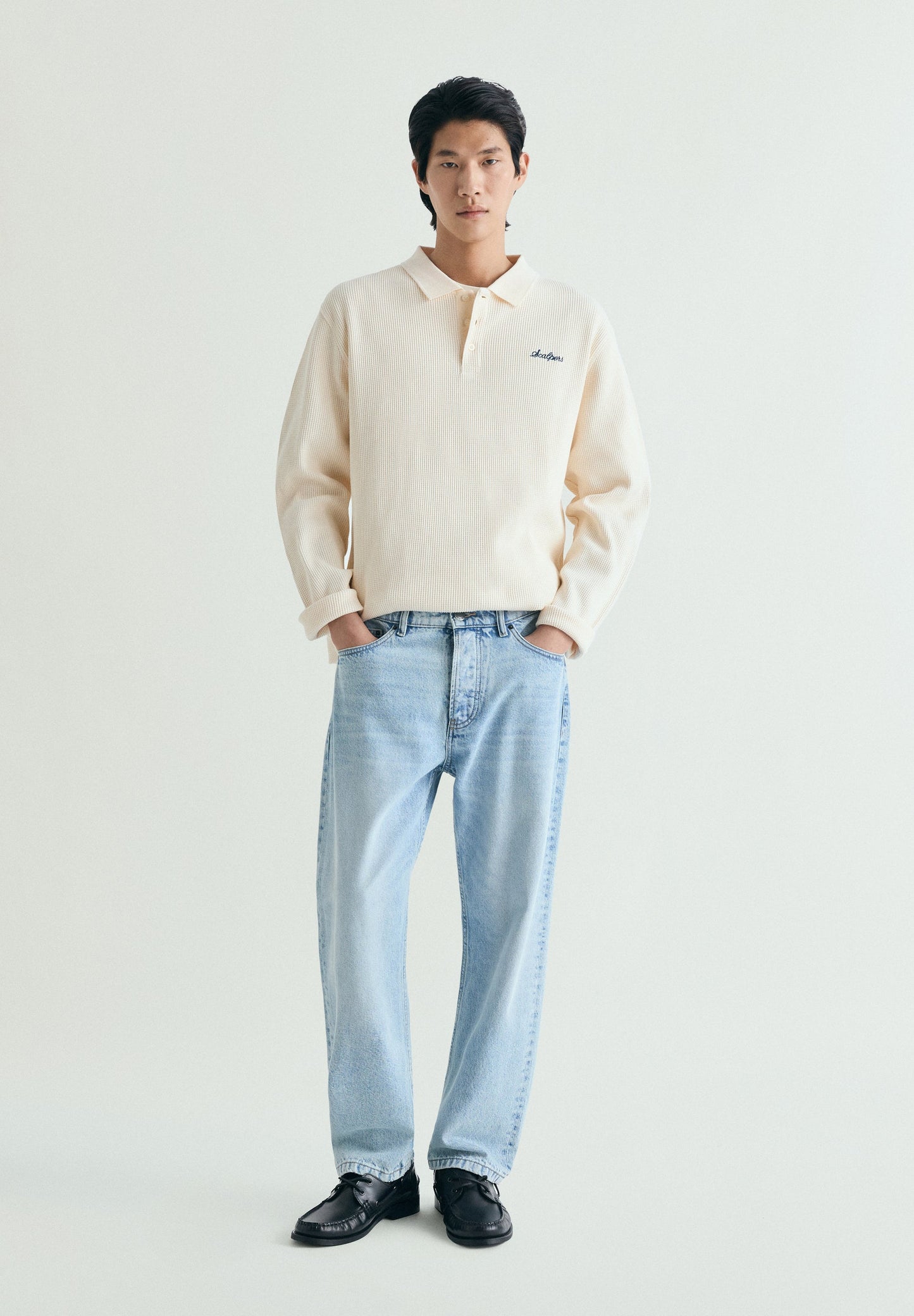 SWEATSHIRT ESTILO CAMISA POLO WAFFLE