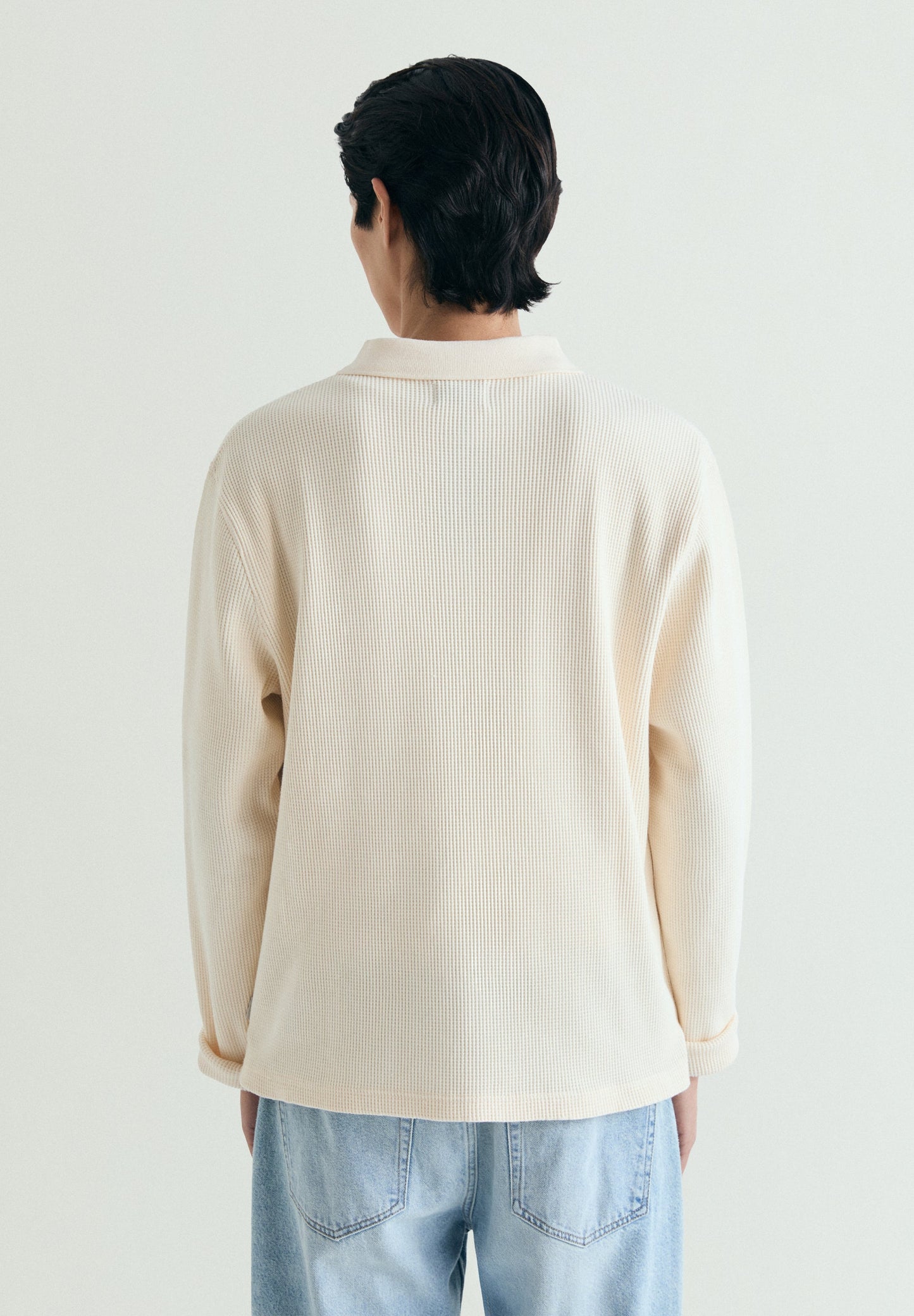 SWEATSHIRT ESTILO CAMISA POLO WAFFLE