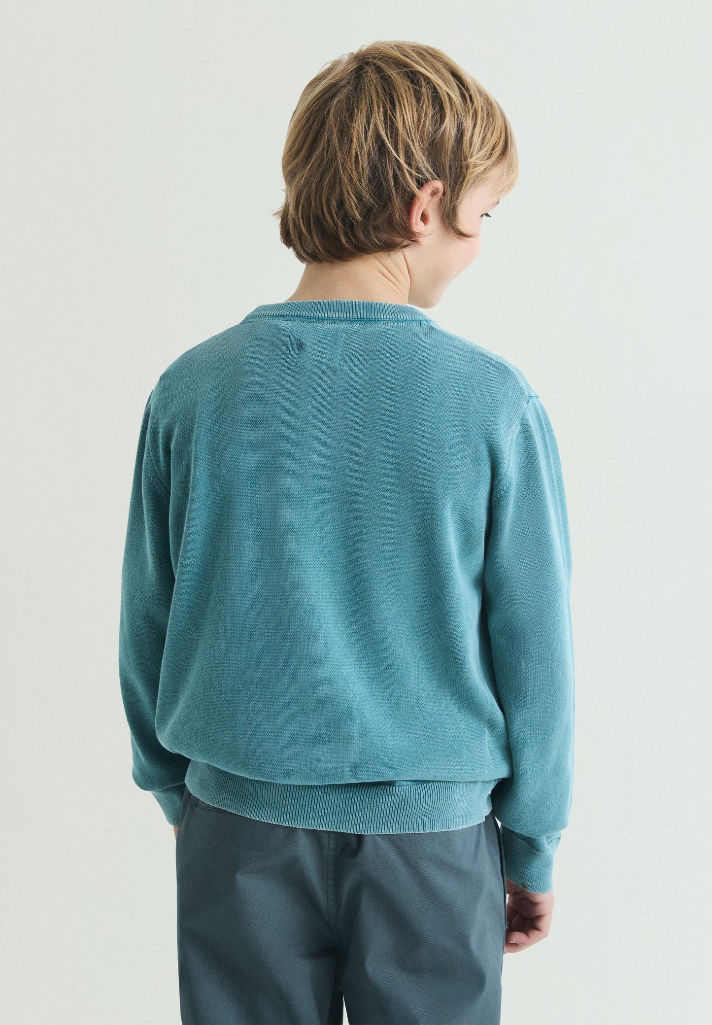 SWEATER DE ALGODÃO COM DECOTE REDONDO
