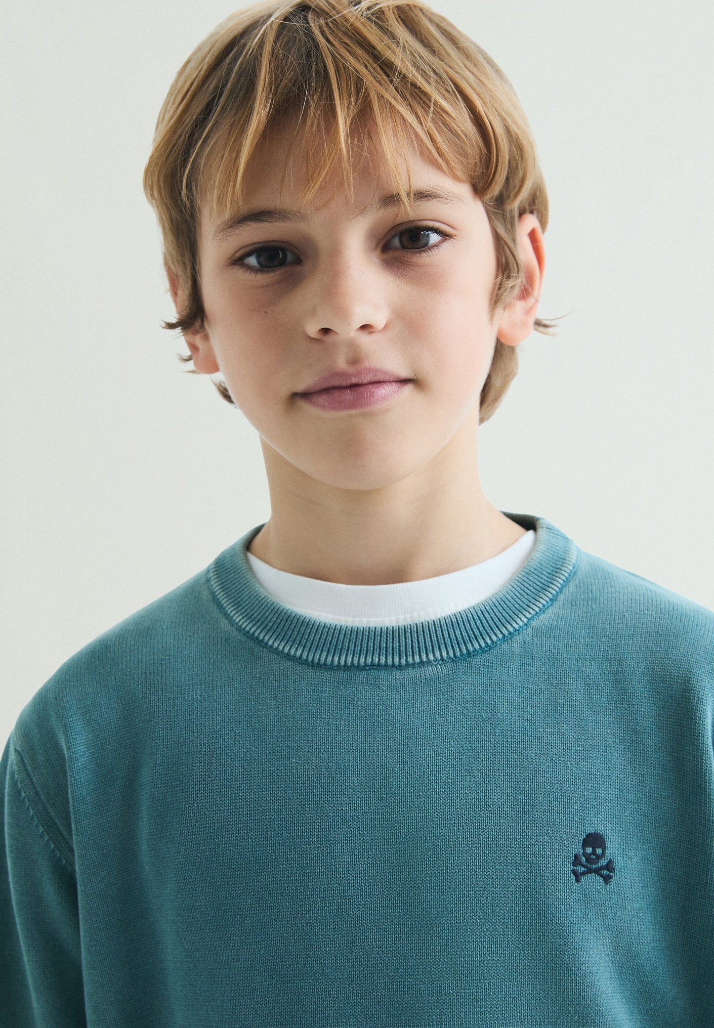 SWEATER DE ALGODÃO COM DECOTE REDONDO
