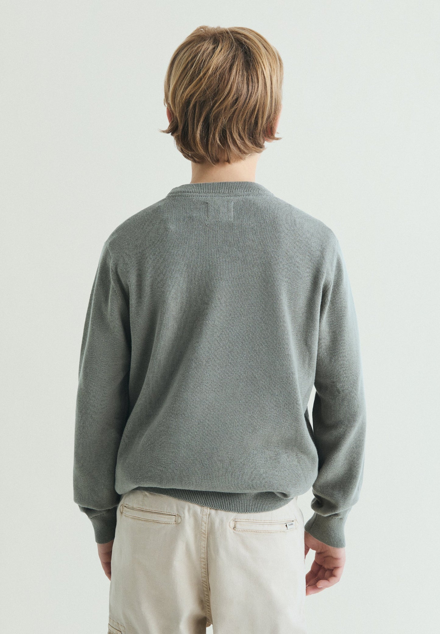 SWEATER DE ALGODÃO COM DECOTE REDONDO