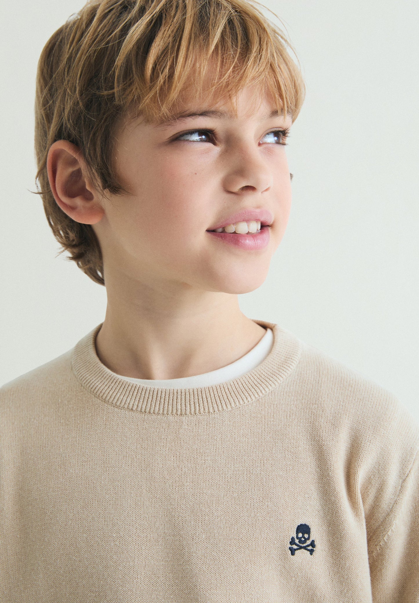 SWEATER DE ALGODÃO COM DECOTE REDONDO