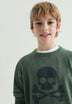SWEATER COM SKULL EM CONTRASTE