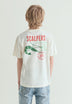 T-SHIRT COM PADRÃO EM CONTRASTE