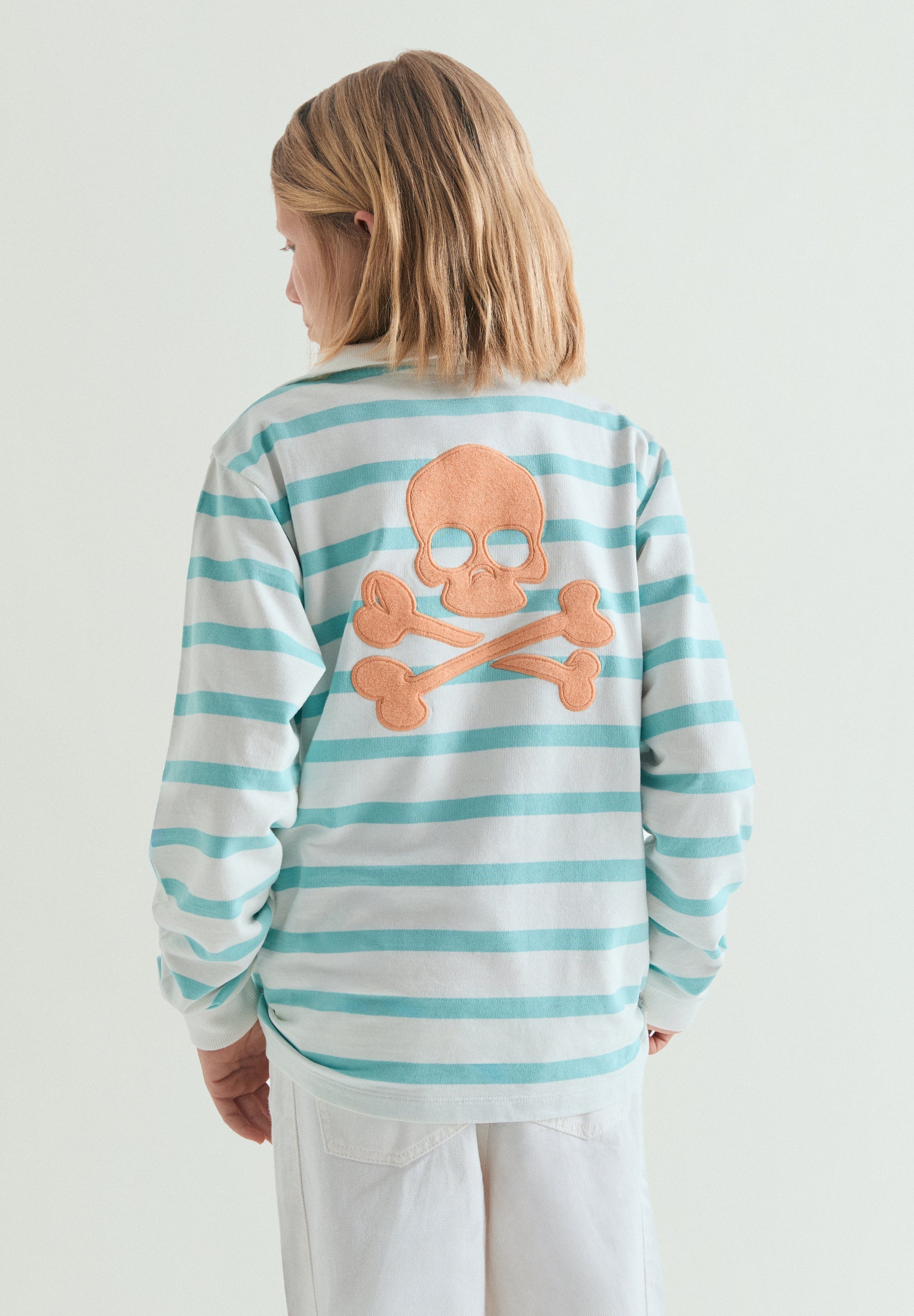 SWEATSHIRT DE GOLA ALTA ÀS RISCAS