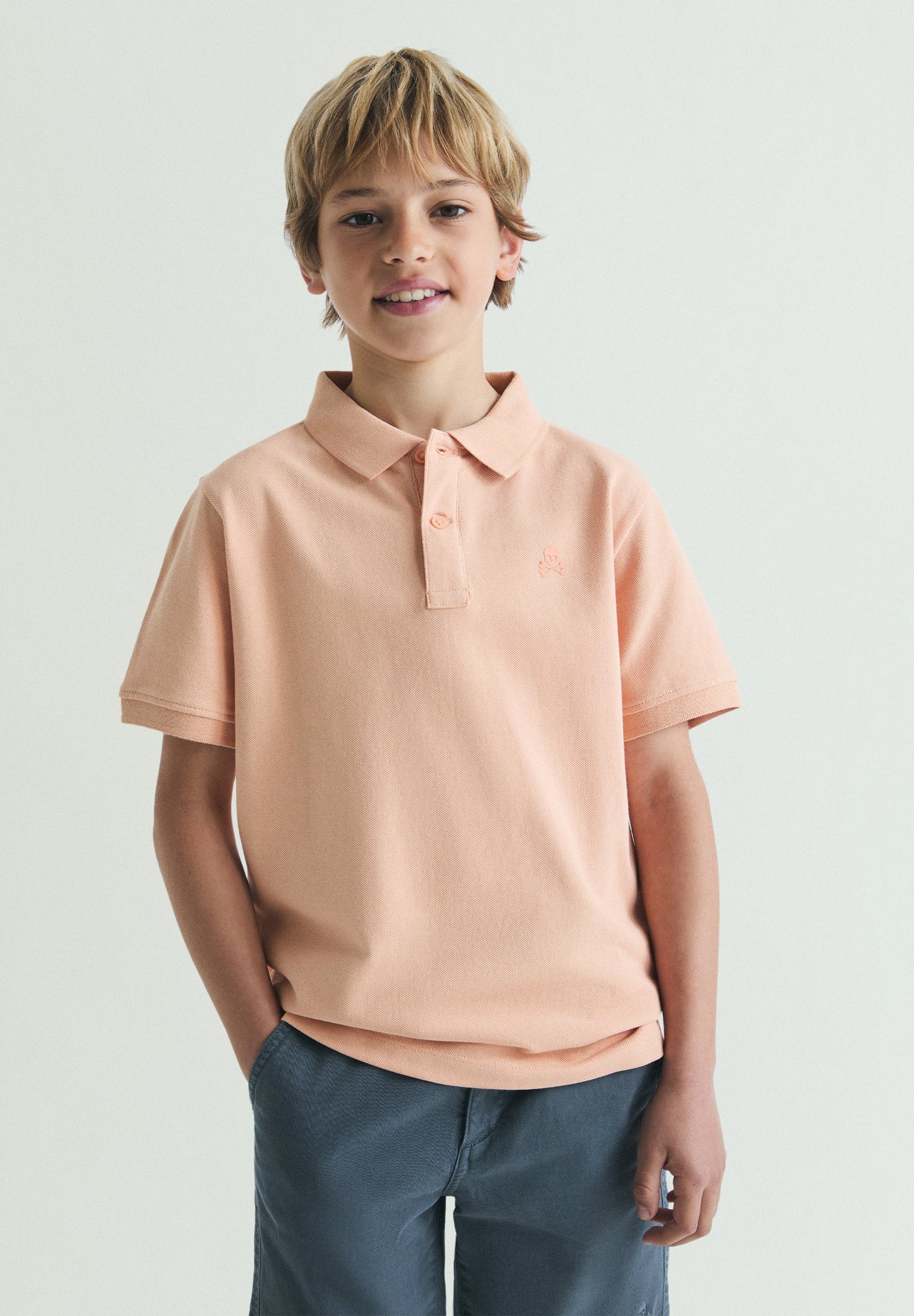 CAMISA POLO BÁSICA COM SKULL