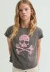 T-SHIRT COM LOGÓTIPO E ESTAMPADO ANIMAL