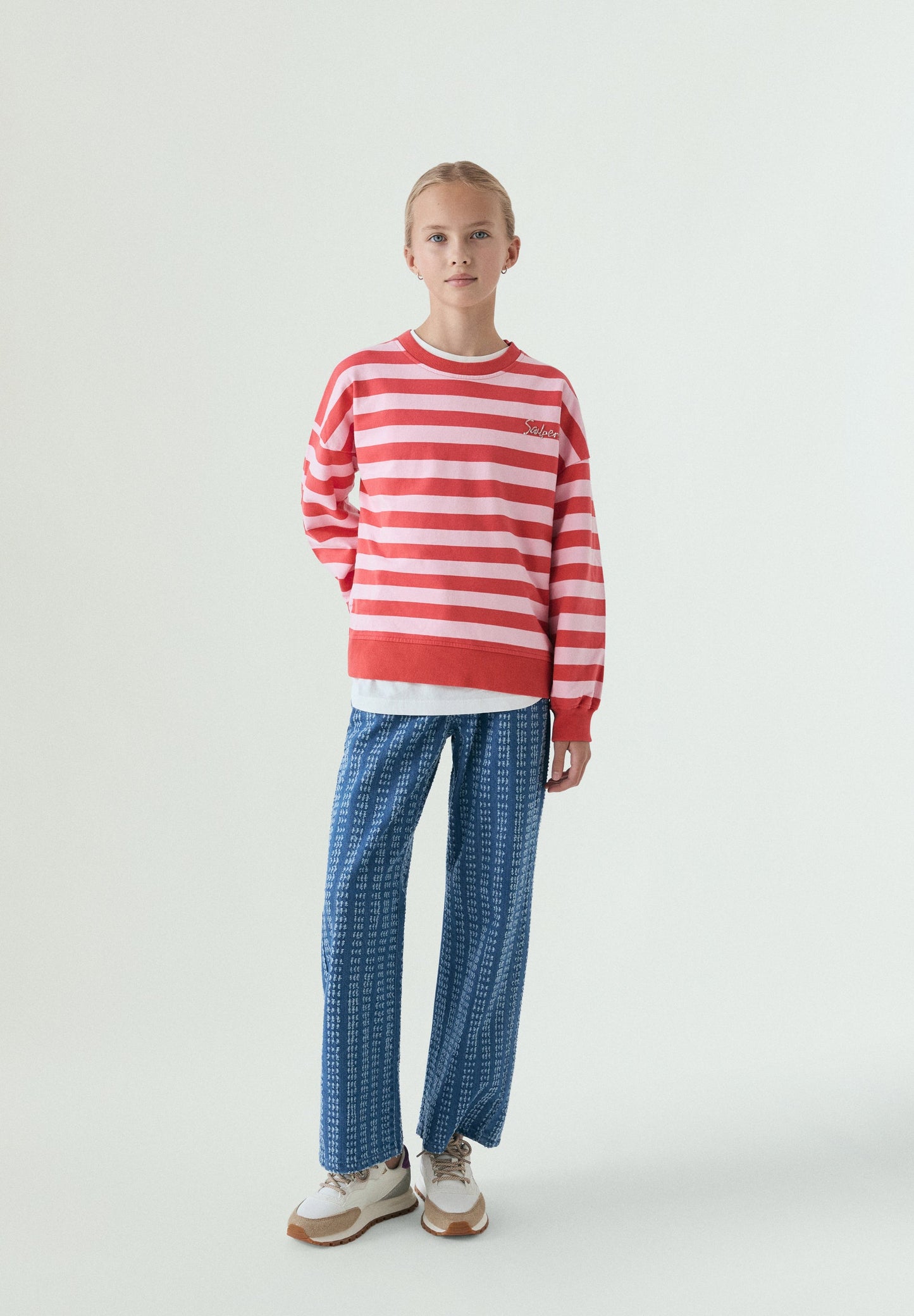 SWEATSHIRT ÀS RISCAS RELAXED