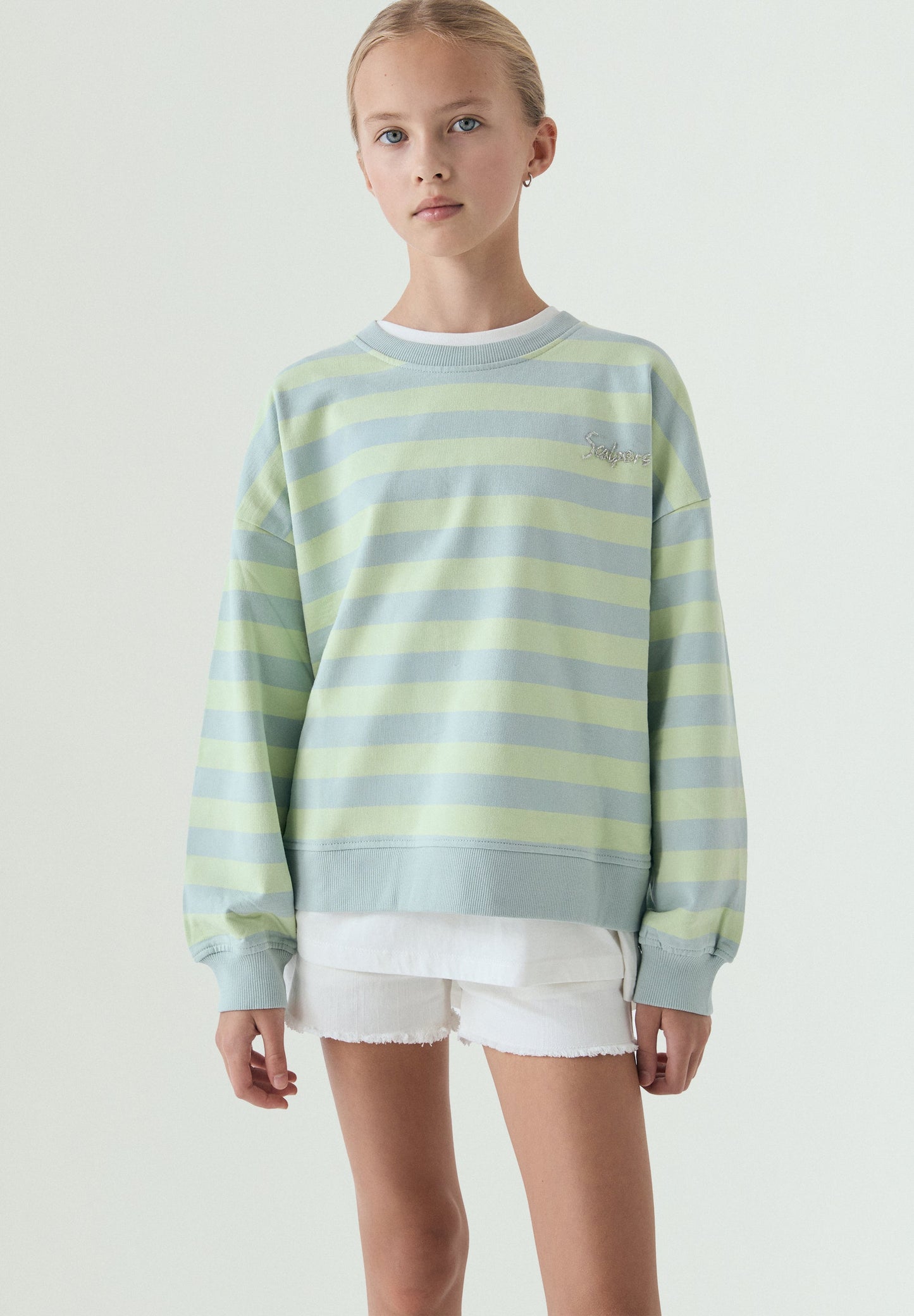 SWEATSHIRT ÀS RISCAS RELAXED