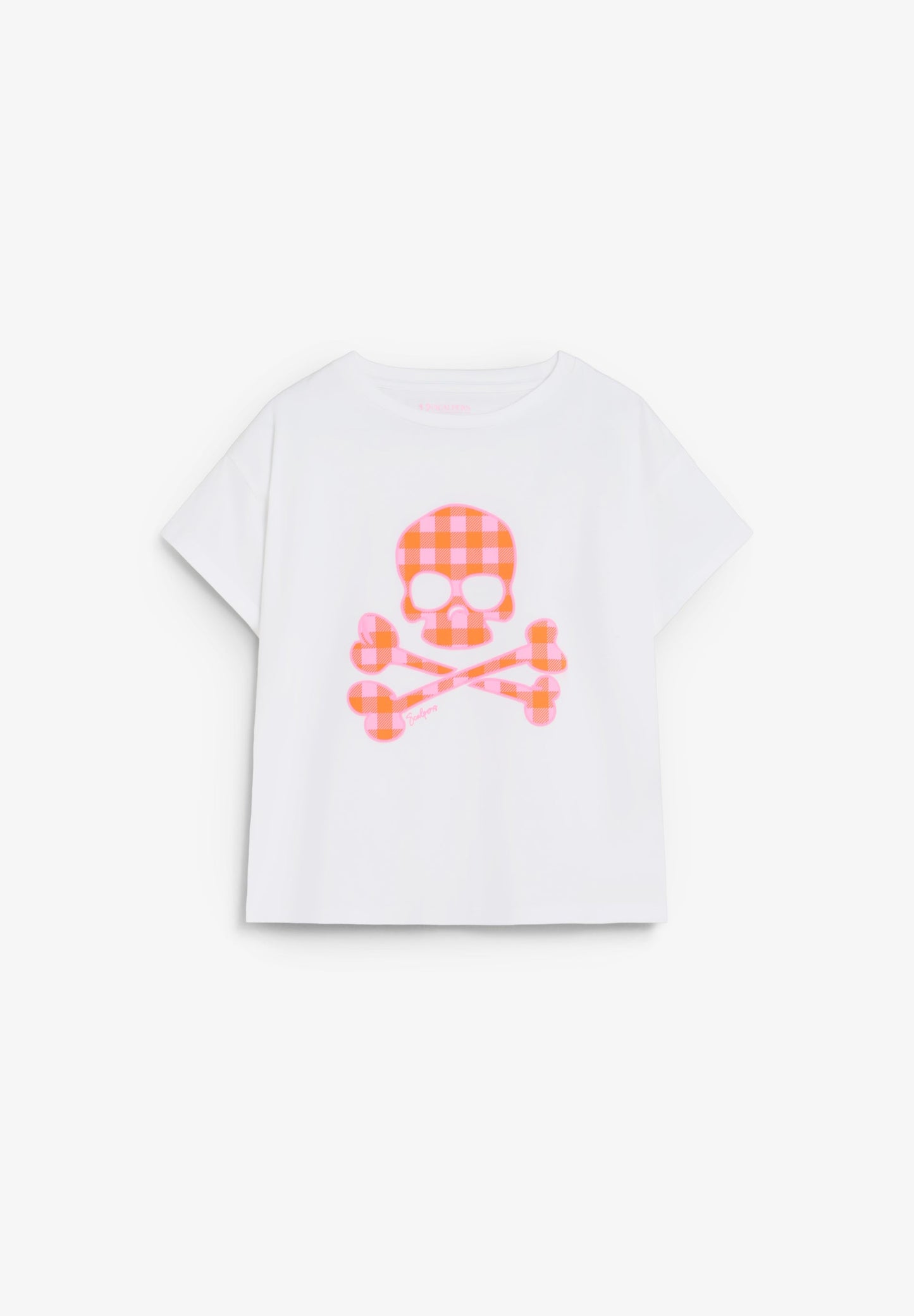 T-SHIRT COM SKULL VICHY