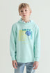 SWEATSHIRT COM CAPUZ E PADRÃO DE SKULL