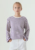 T-SHIRT ÀS RISCAS COM SKULL