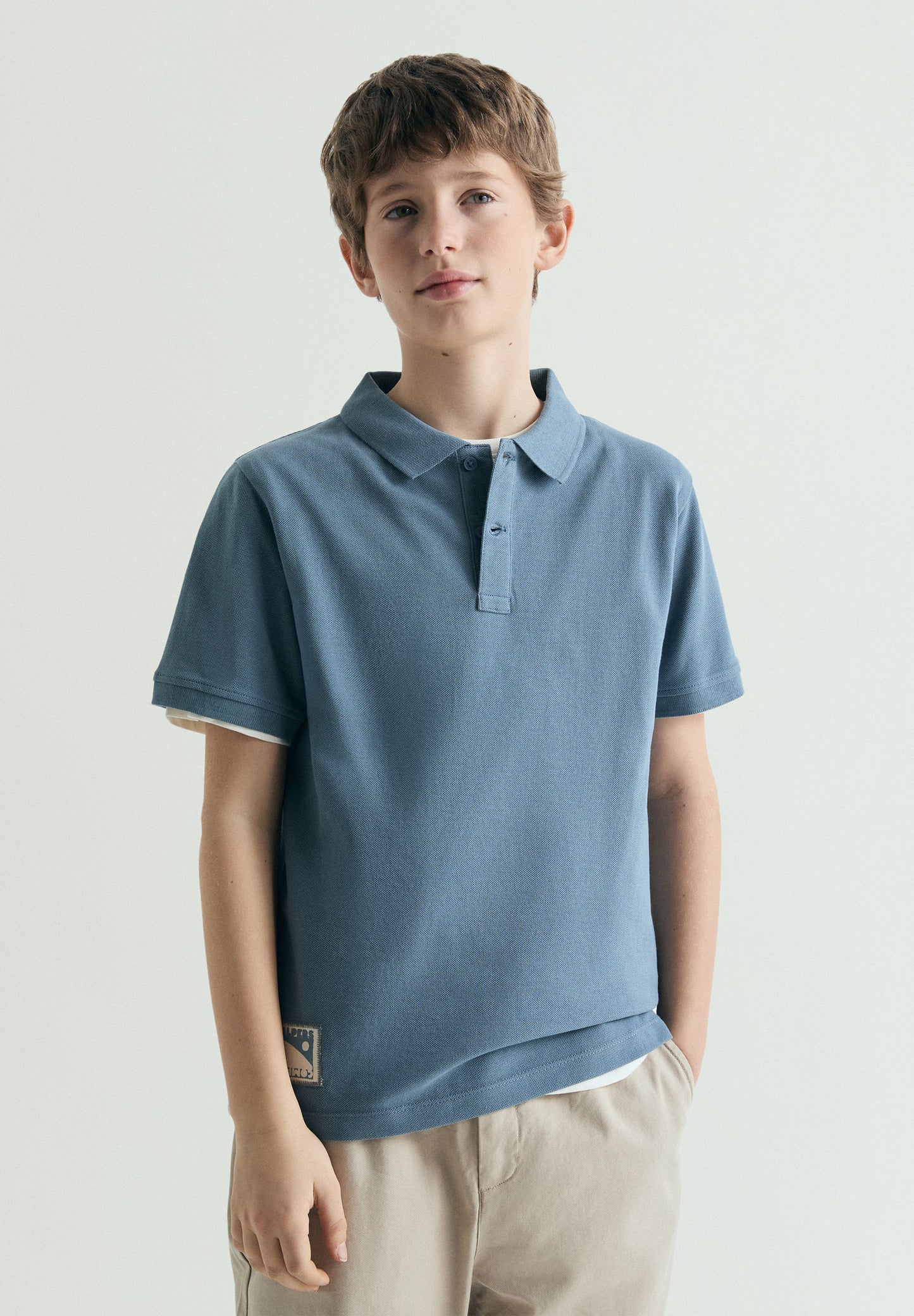 CAMISA POLO SKULL BORDADA EM CONTRASTE