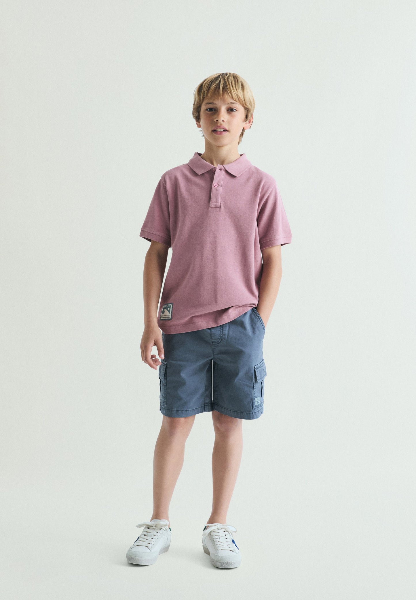 CAMISA POLO SKULL BORDADA EM CONTRASTE