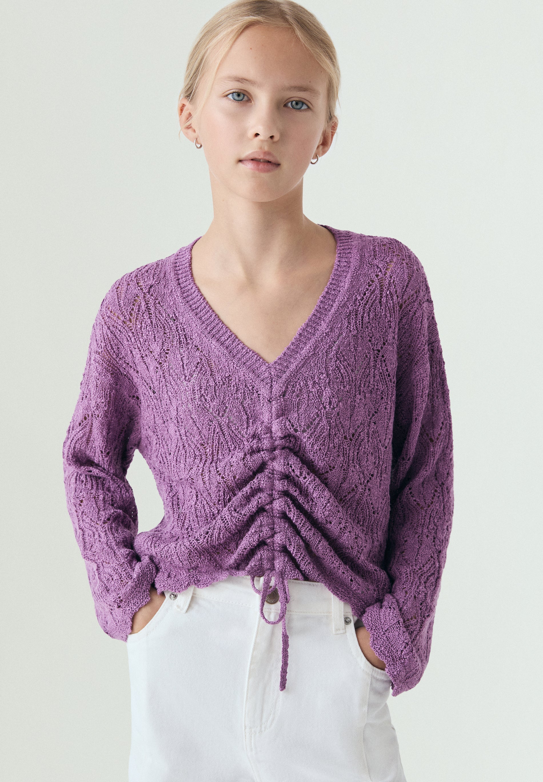 CARDIGAN DE MALHA RENDILHADA