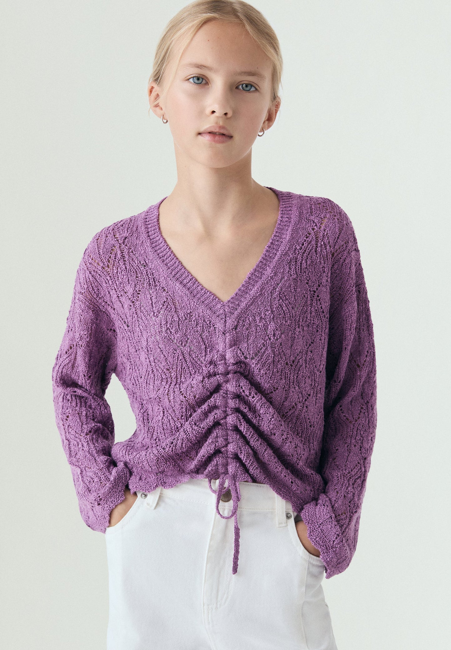 CARDIGAN DE MALHA RENDILHADA