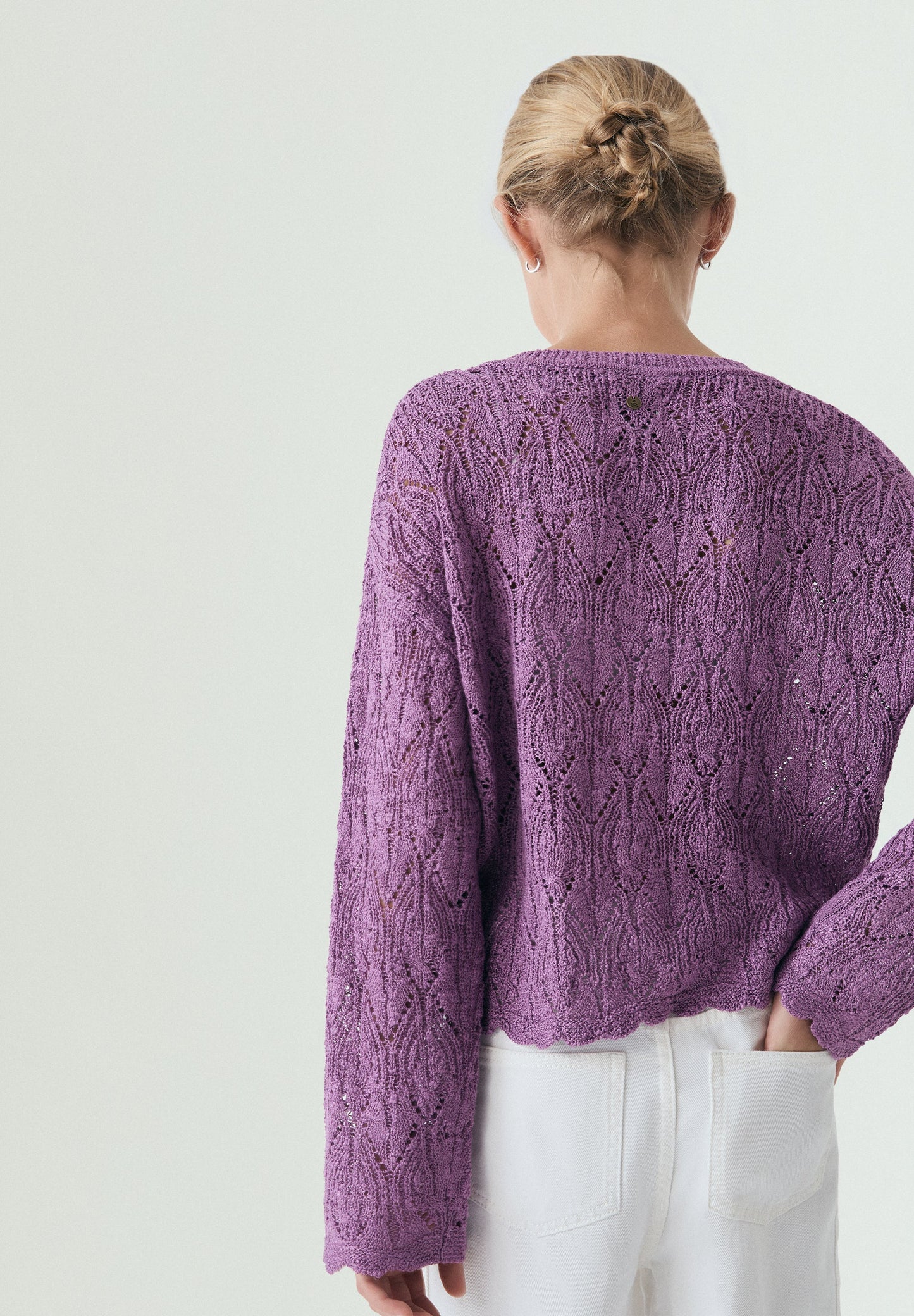 CARDIGAN DE MALHA RENDILHADA