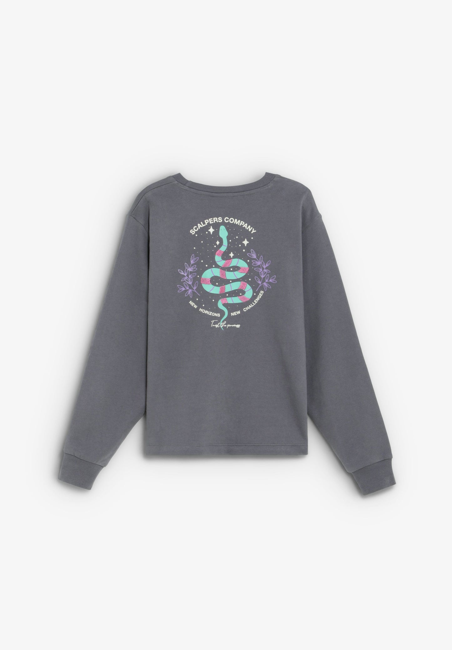 SWEATSHIRT BORDADA EM CONTRASTE