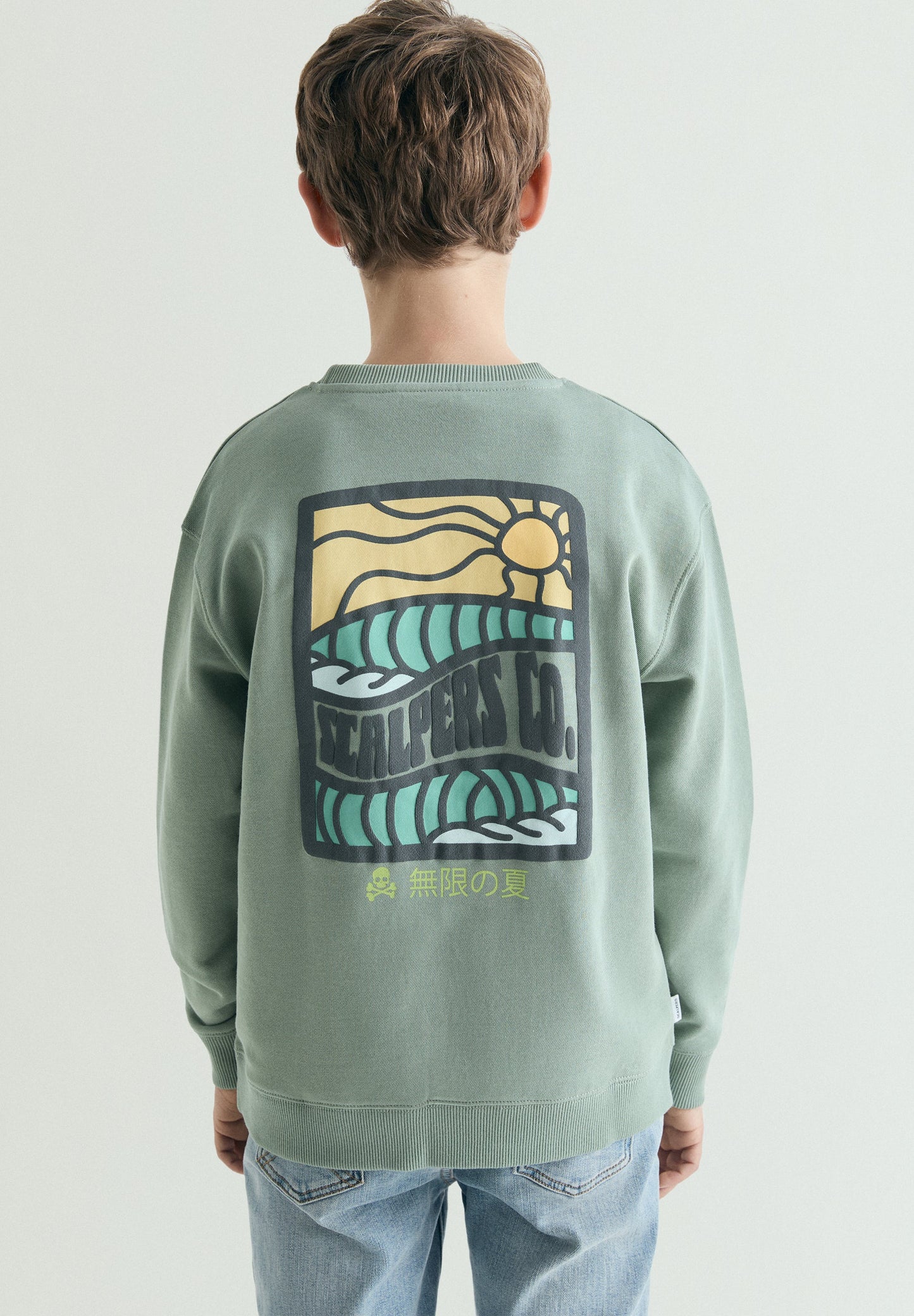 SWEATSHIRT PADRÃO TRASEIRO NO BOLSO