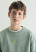 SWEATSHIRT PADRÃO TRASEIRO NO BOLSO