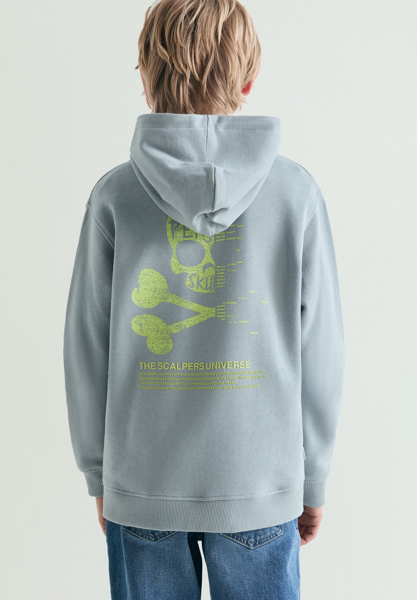 SWEATSHIRT COM CAPUZ E PADRÃO DE SKULL