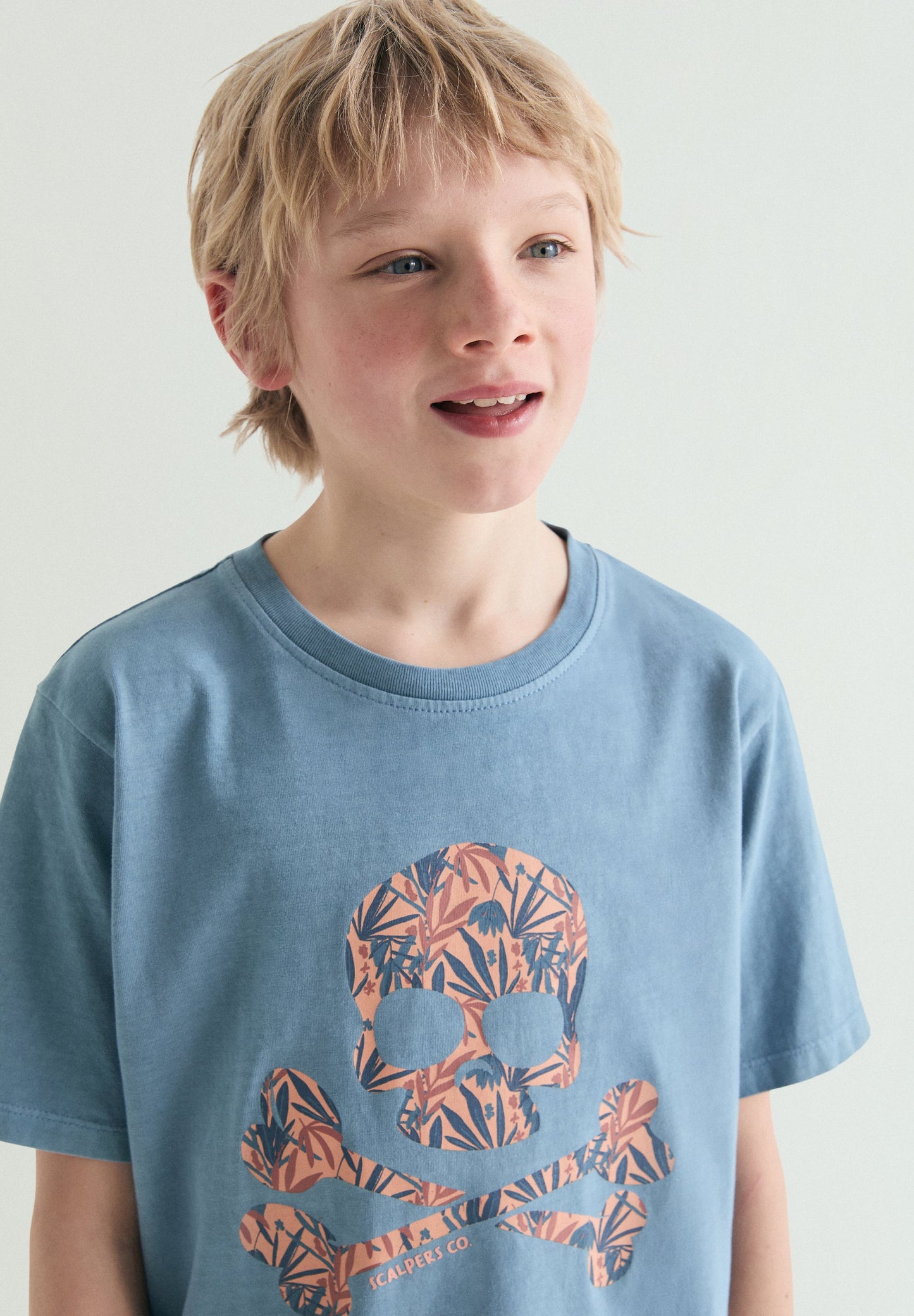 T-SHIRT SKULL PADRÃO TROPICAL