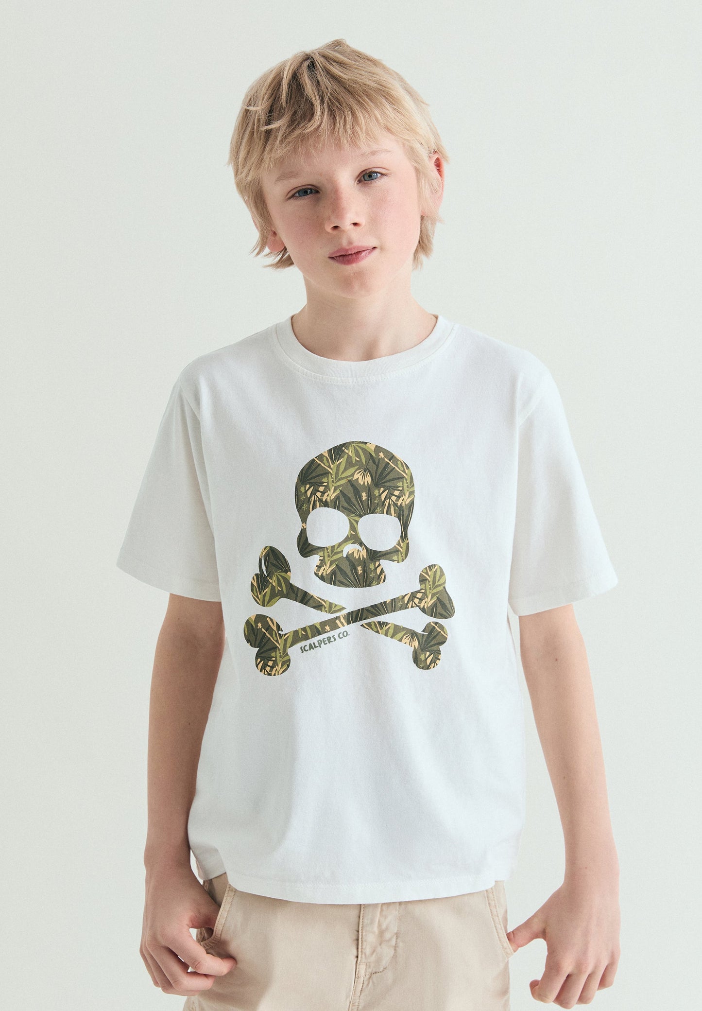 T-SHIRT SKULL PADRÃO TROPICAL