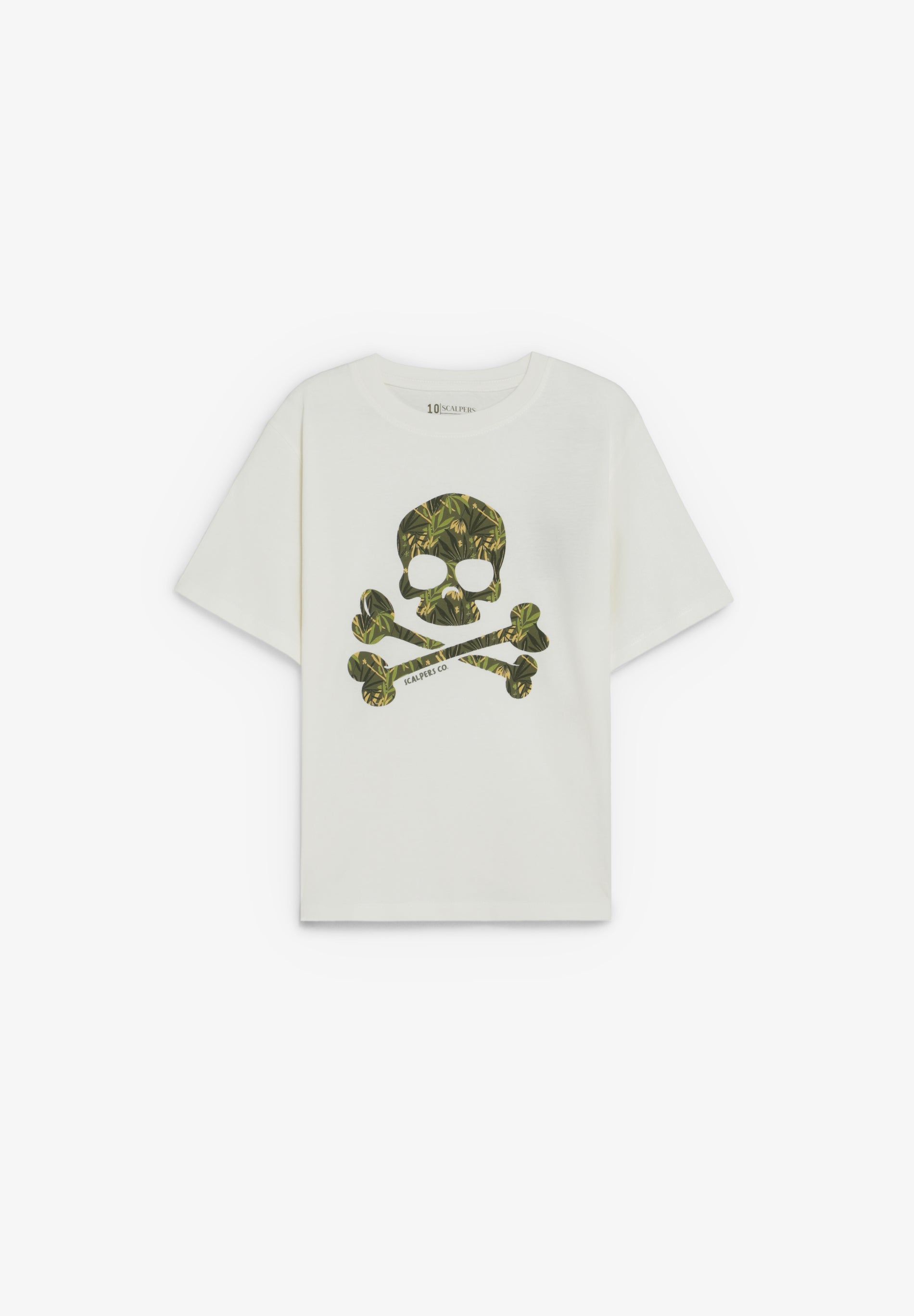 T-SHIRT SKULL PADRÃO TROPICAL