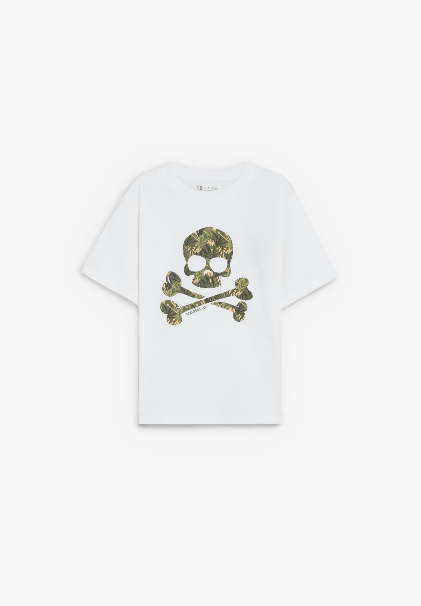T-SHIRT SKULL PADRÃO TROPICAL