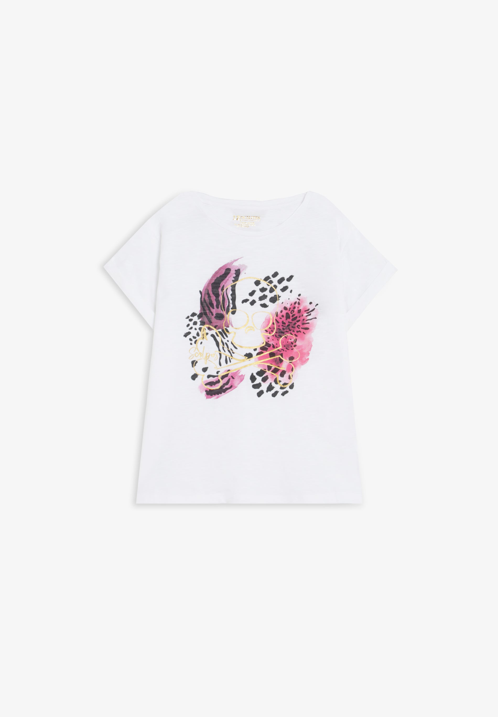 T-SHIRT COM PADRÃO À FRENTE