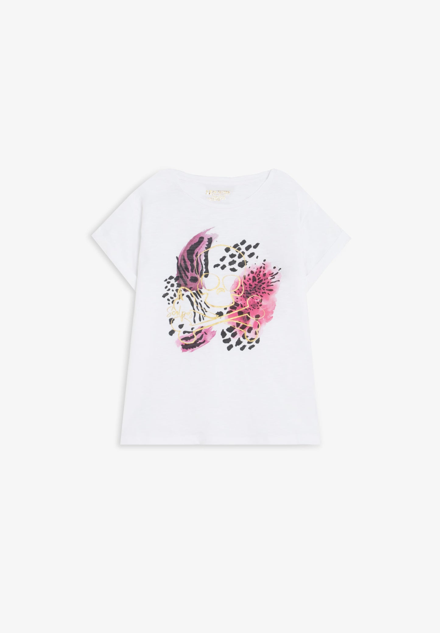 T-SHIRT COM PADRÃO À FRENTE