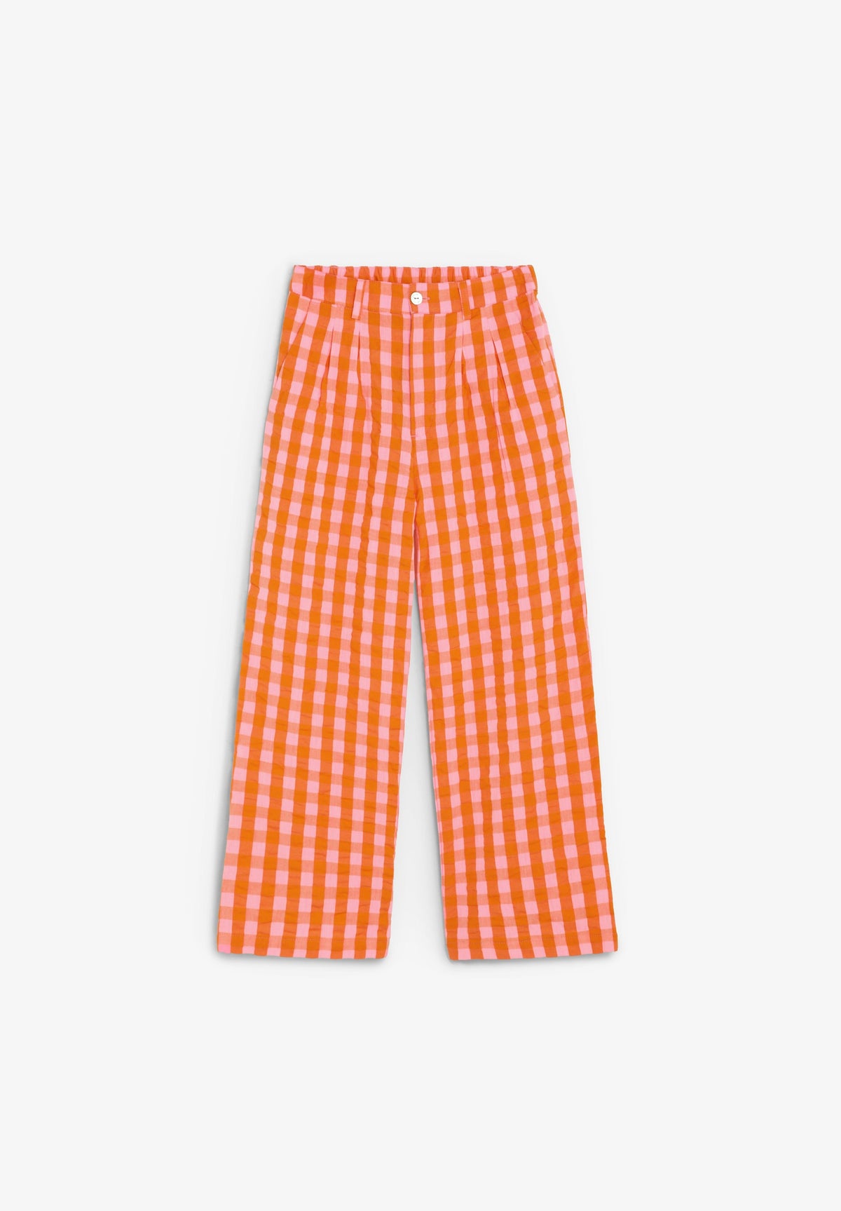 CALÇAS VICHY COM PINÇAS